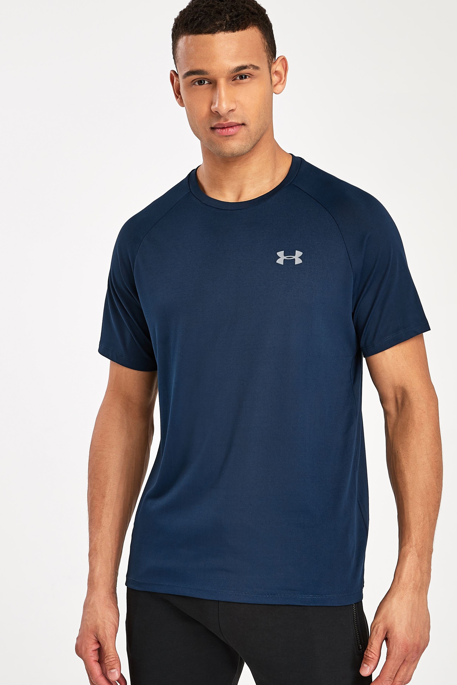 Navy under armour store t shirt