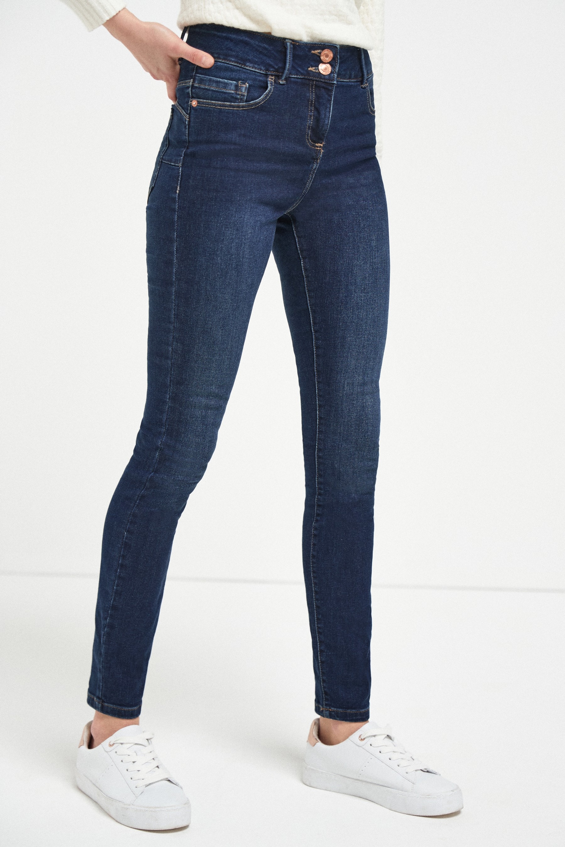 Buy Dark Blue Enhancer Skinny Jeans from the Next UK online shop