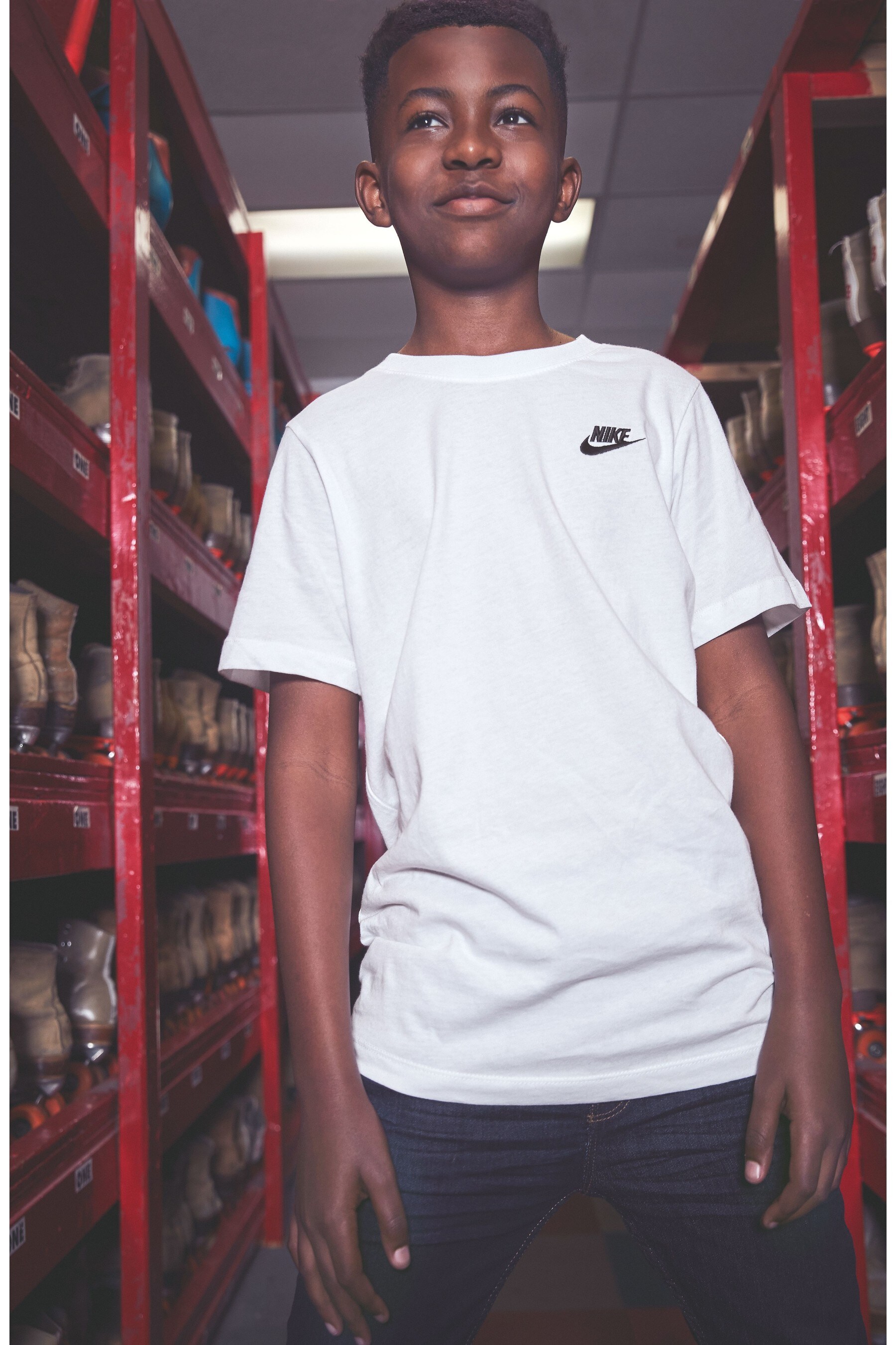 Buy Nike White Futura T Shirt from the Next UK online shop
