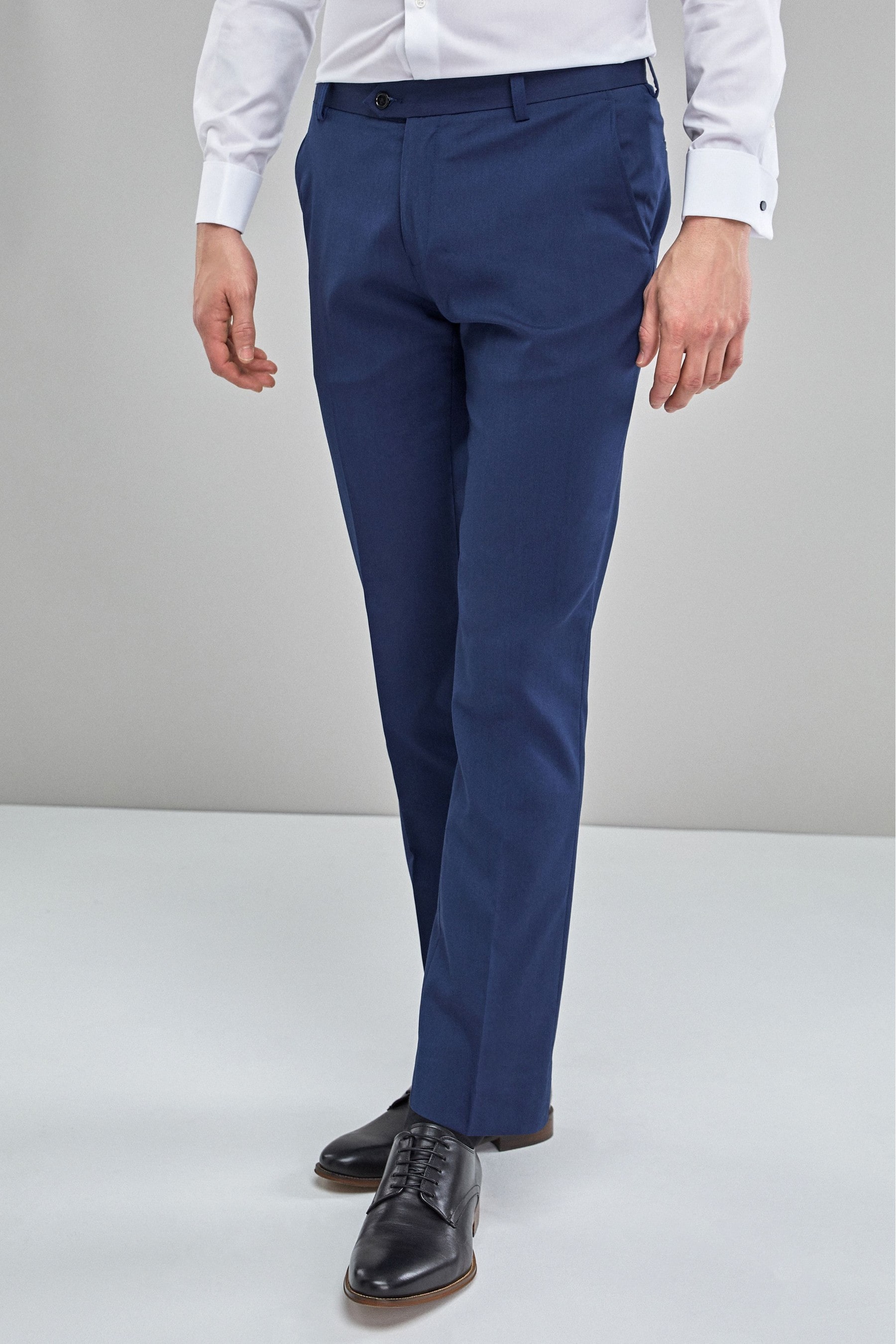 Buy Blue Slim Stretch Smart Trousers from the Next UK online shop