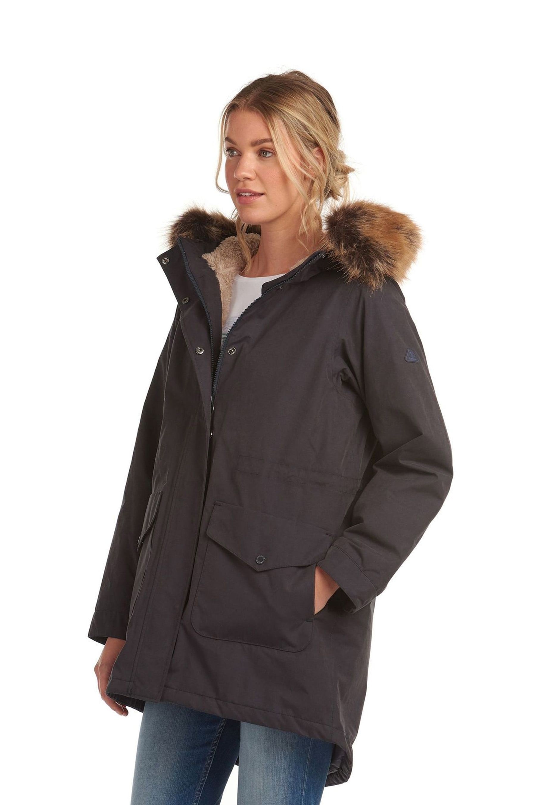 Buy Barbour® Coastal Waterproof Borg Lined Parka Jacket from the Next ...