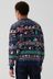Navy Blue Arcade Game Mens Knitted Christmas Jumper