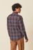 Navy Blue/Burgundy Red Check Regular Fit Easy Iron Button Down Oxford Shirt