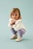 Lilac Purple Quilted Collared Sweatshirt Mouwen and Leggings Set (3mths-7yrs)