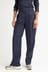 Navy Blue Tailored Straight Leg Trousers track With Belt