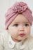 Mauve Purple Knitted Baby Turban Hat (0mths-2yrs)