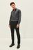 Charcoal Grey Slim Fit Single Cuff EDIT Stretch Shirt