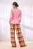 Pink Rib Top Flannel Bottom Pyjamas