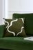 Jasper Conran London Green Wiggle Crewel Embroidered Cushion