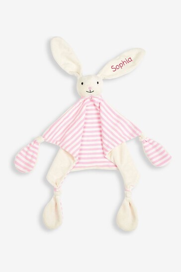 JoJo Maman Bébé Pink Personalised Rabbit Comforter