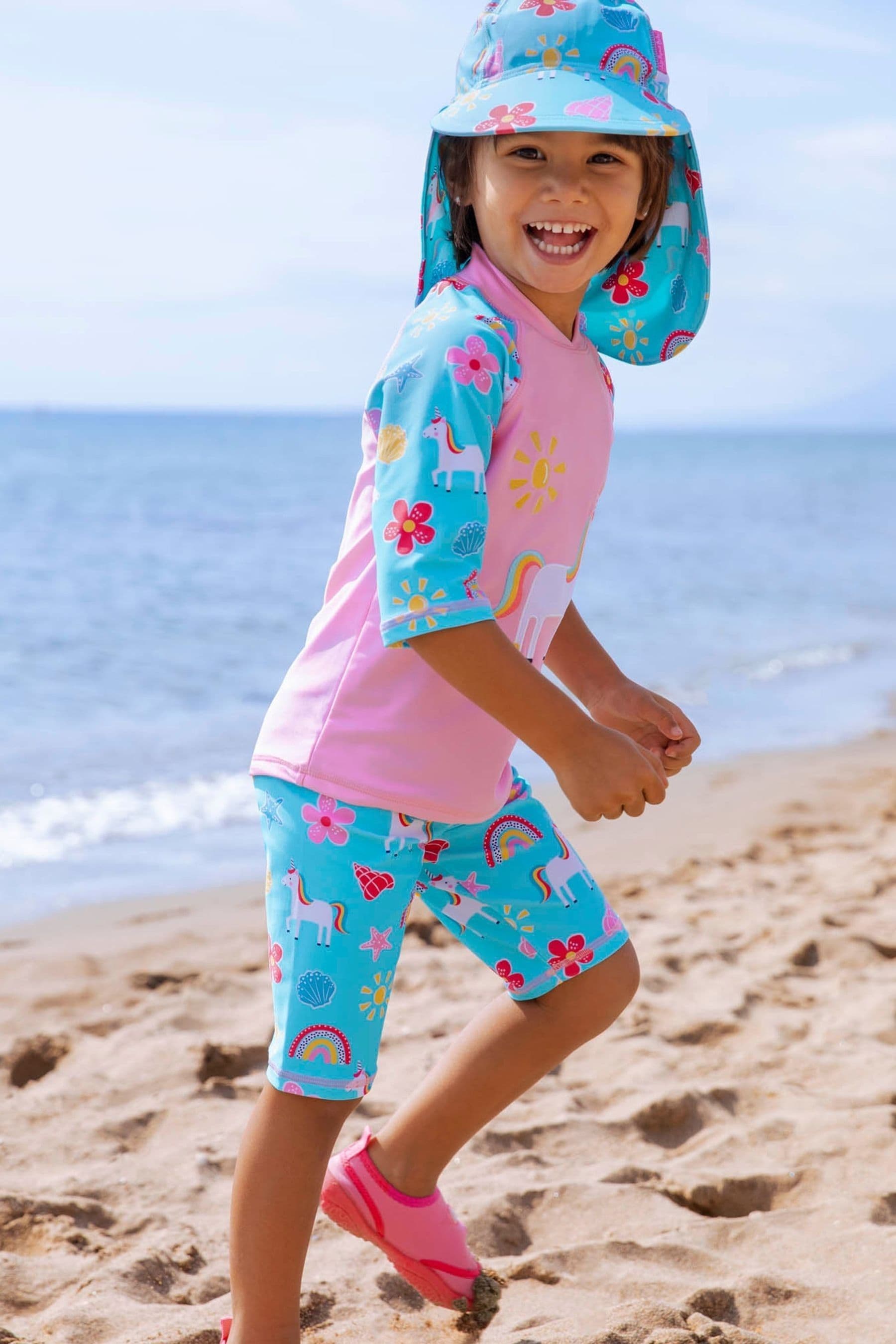 JoJo Maman B b Pink UPF 50 2 Piece Sun Protection Suit