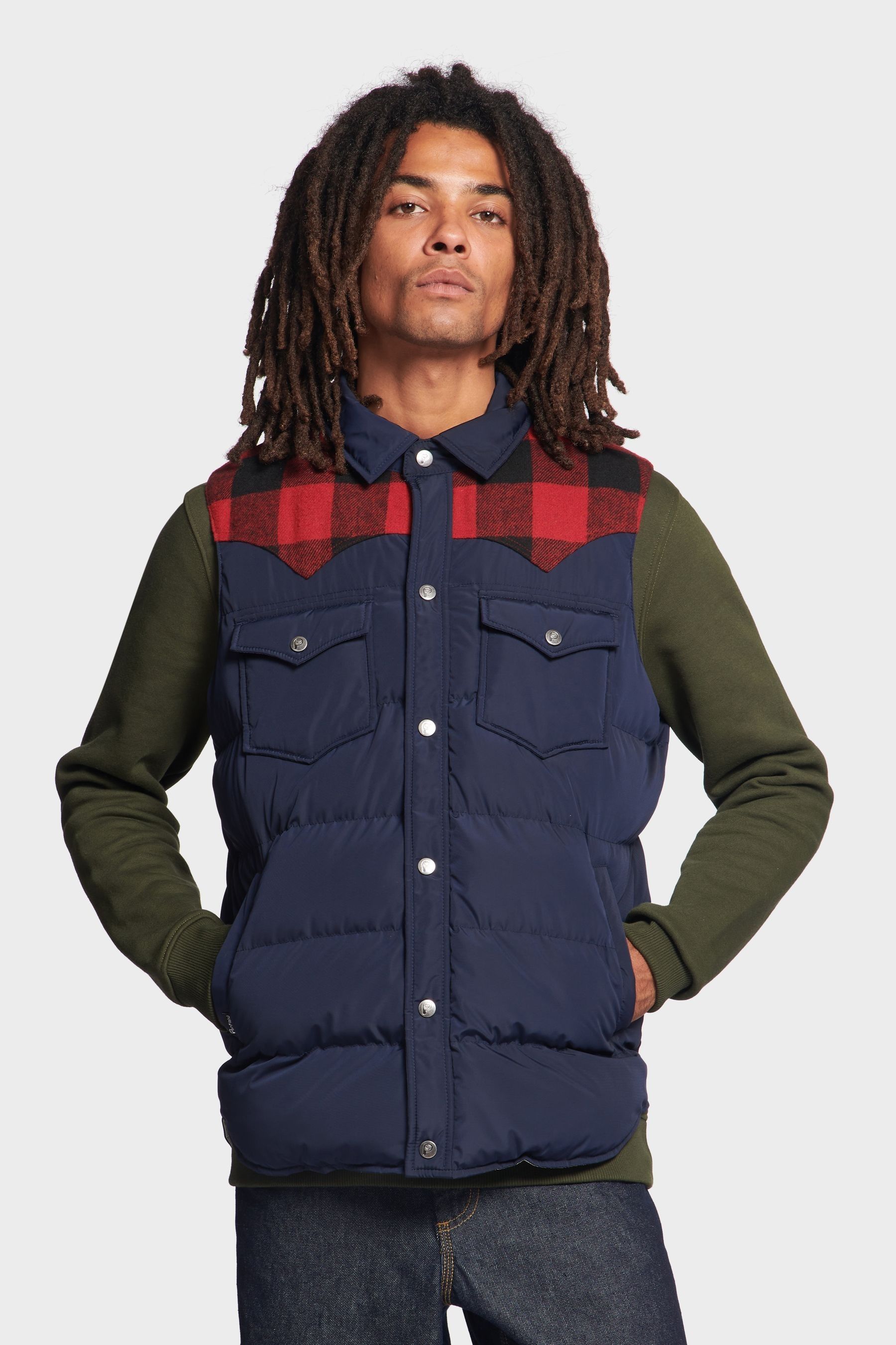 Buy Penfield Mens Blue Rockford Primaloft Body Warmer Gilets from