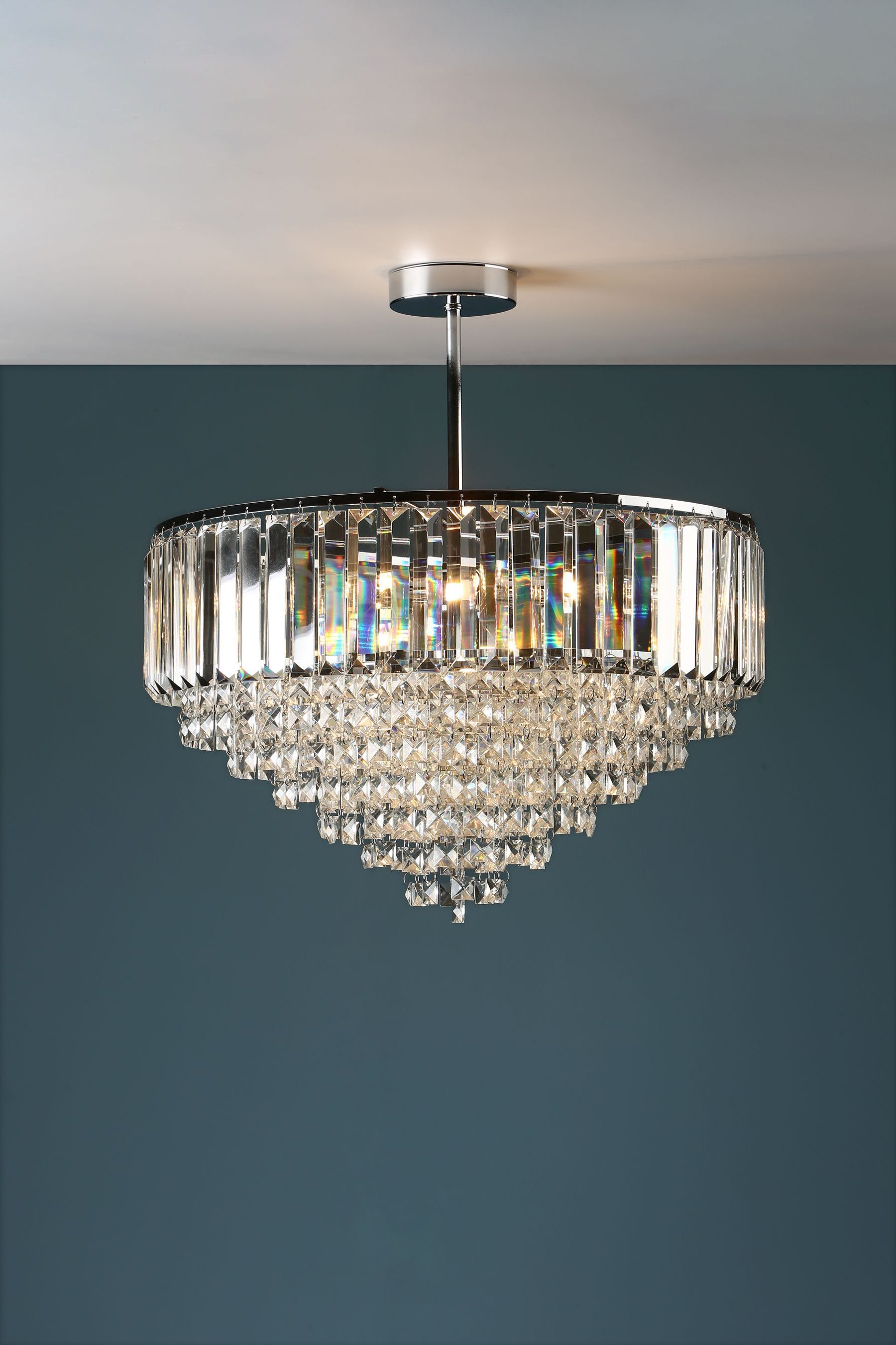 Hampton 5 light candelabra chrome ceiling fitting deals