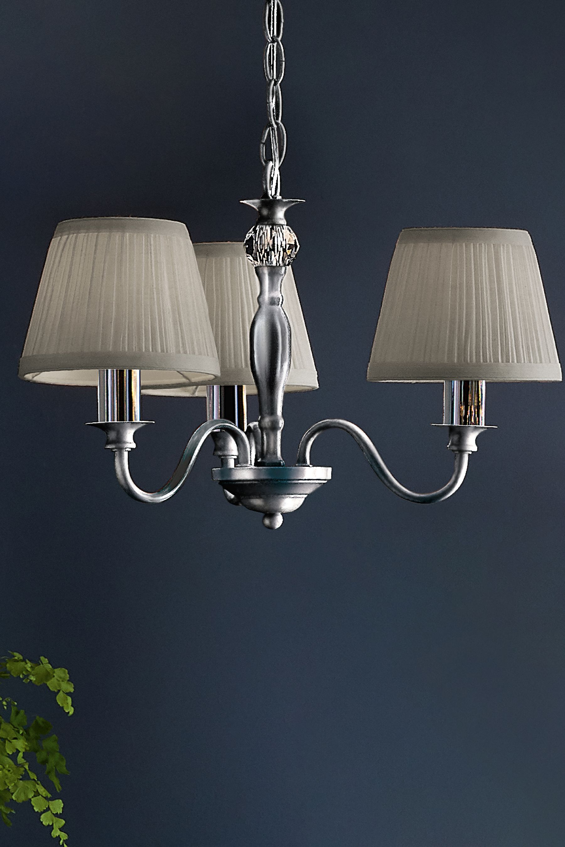 Buy Laura Ashley Chrome Ellis 3 Light Chandelier Ceiling Light