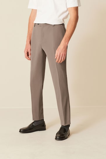 Taupe Skinny Motionflex Stretch Suit Trousers
