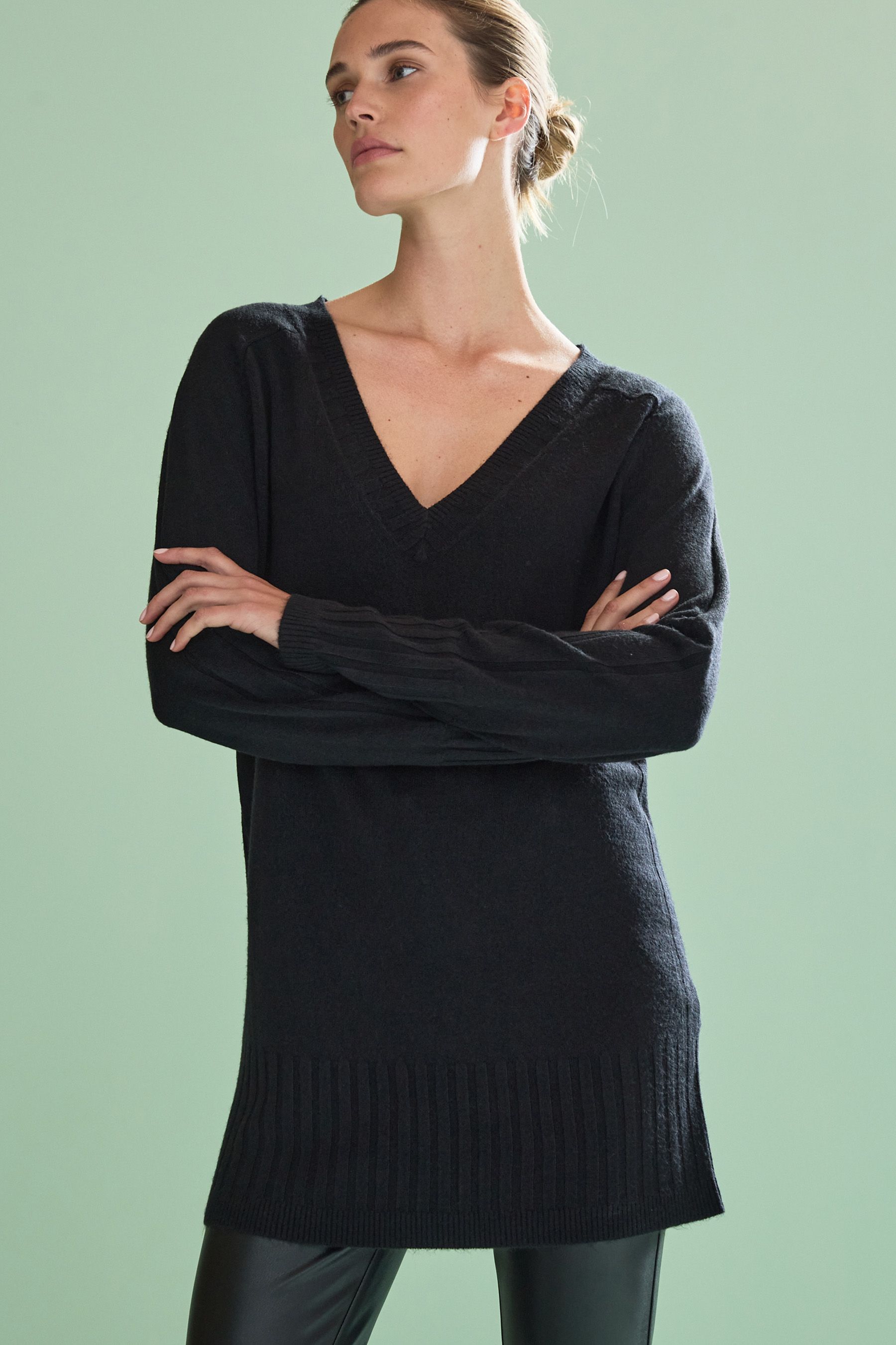 Next black new arrivals v neck jumper