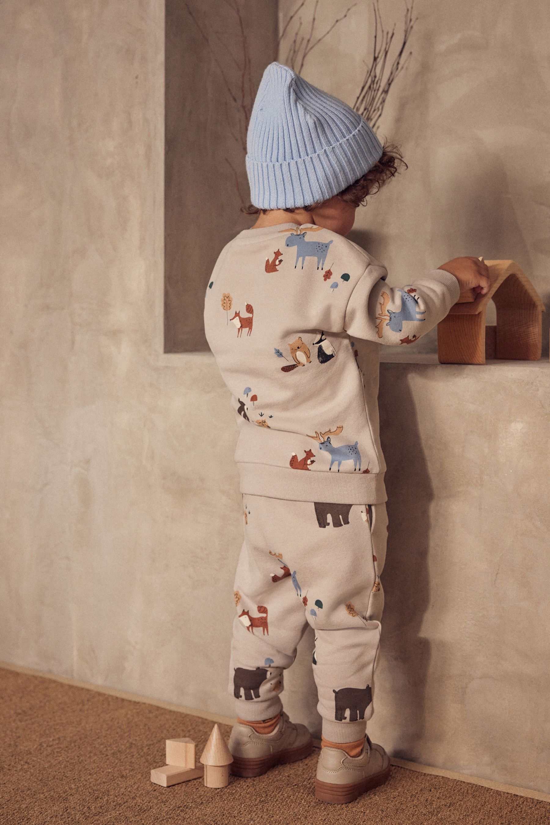 Buy Ecru Cream Woodland AllOver Printed Oversized Sweatshirt and