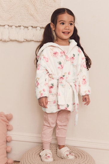 Pink/Cream Cosy Fairy Print Dressing Gown (9mths-8yrs)