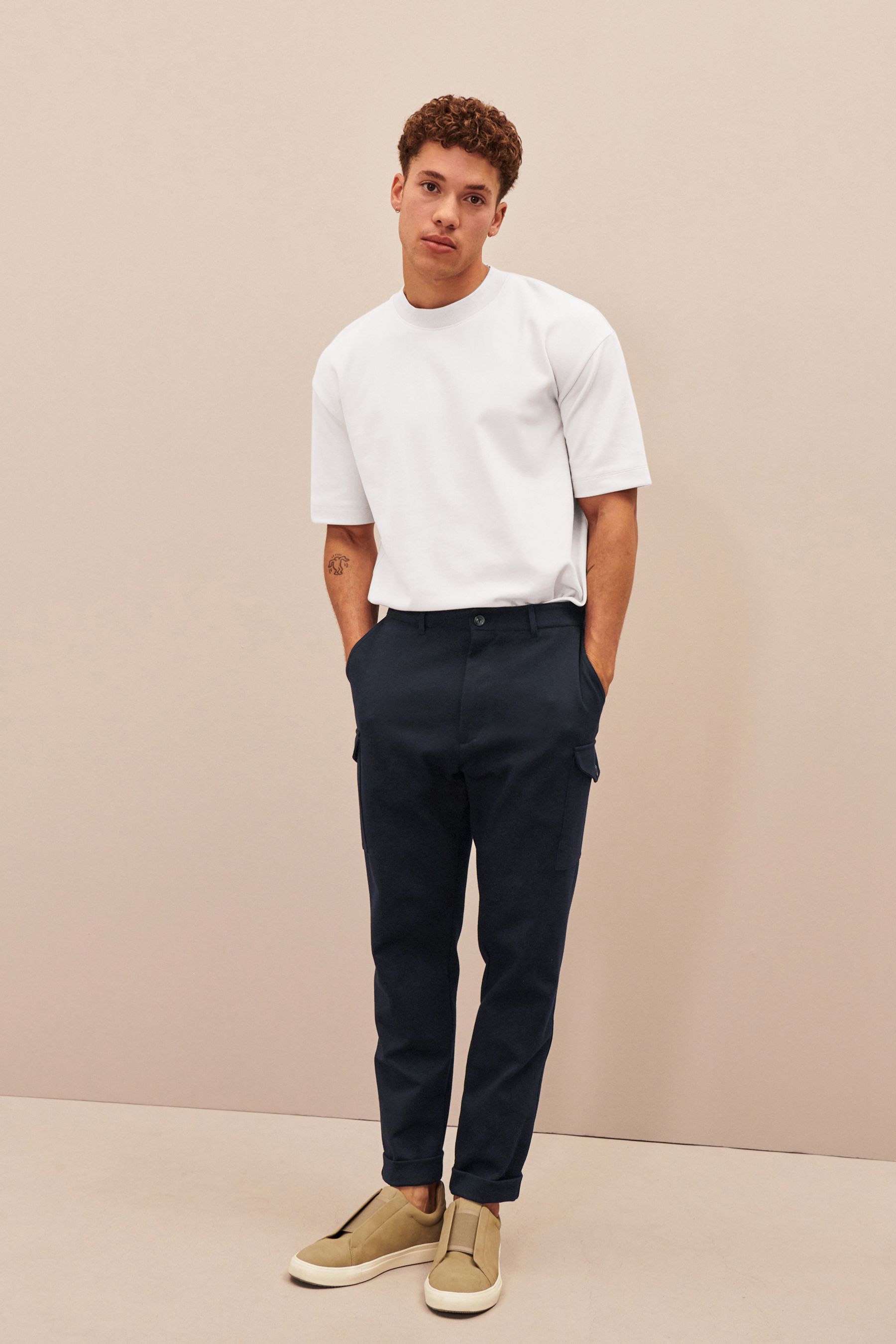 Buy Navy Blue EDIT Cargo Trousers from the Next UK online shop