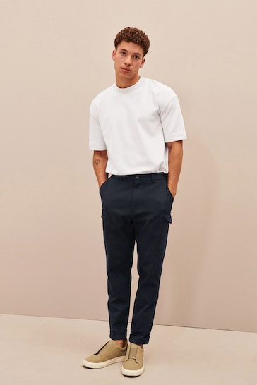 Navy Blue EDIT Cargo Trousers