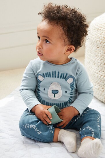 Teal Blue Baby T-Shirt And Leggings 2 Piece Set