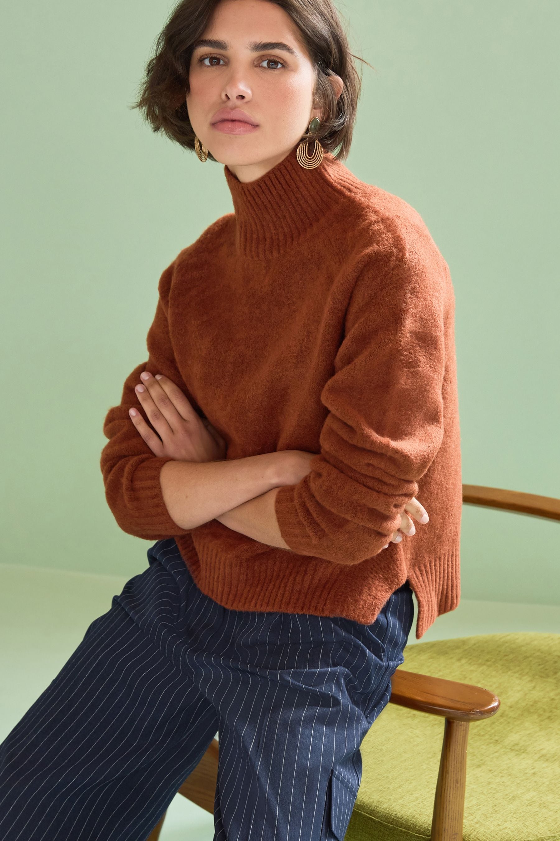 Rust coloured jumper new arrivals ladies