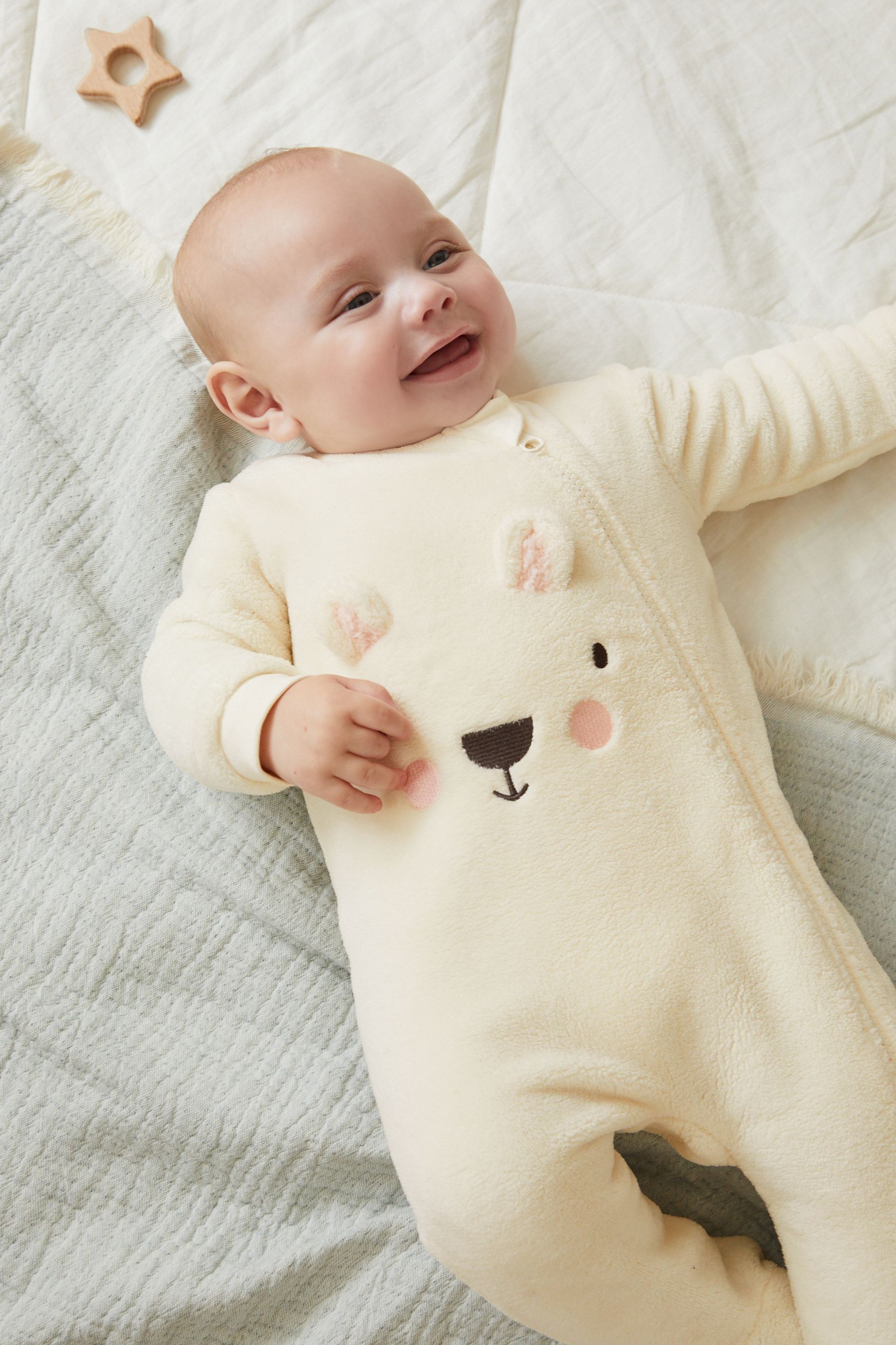 Fleece sleepsuit 2025 baby boy