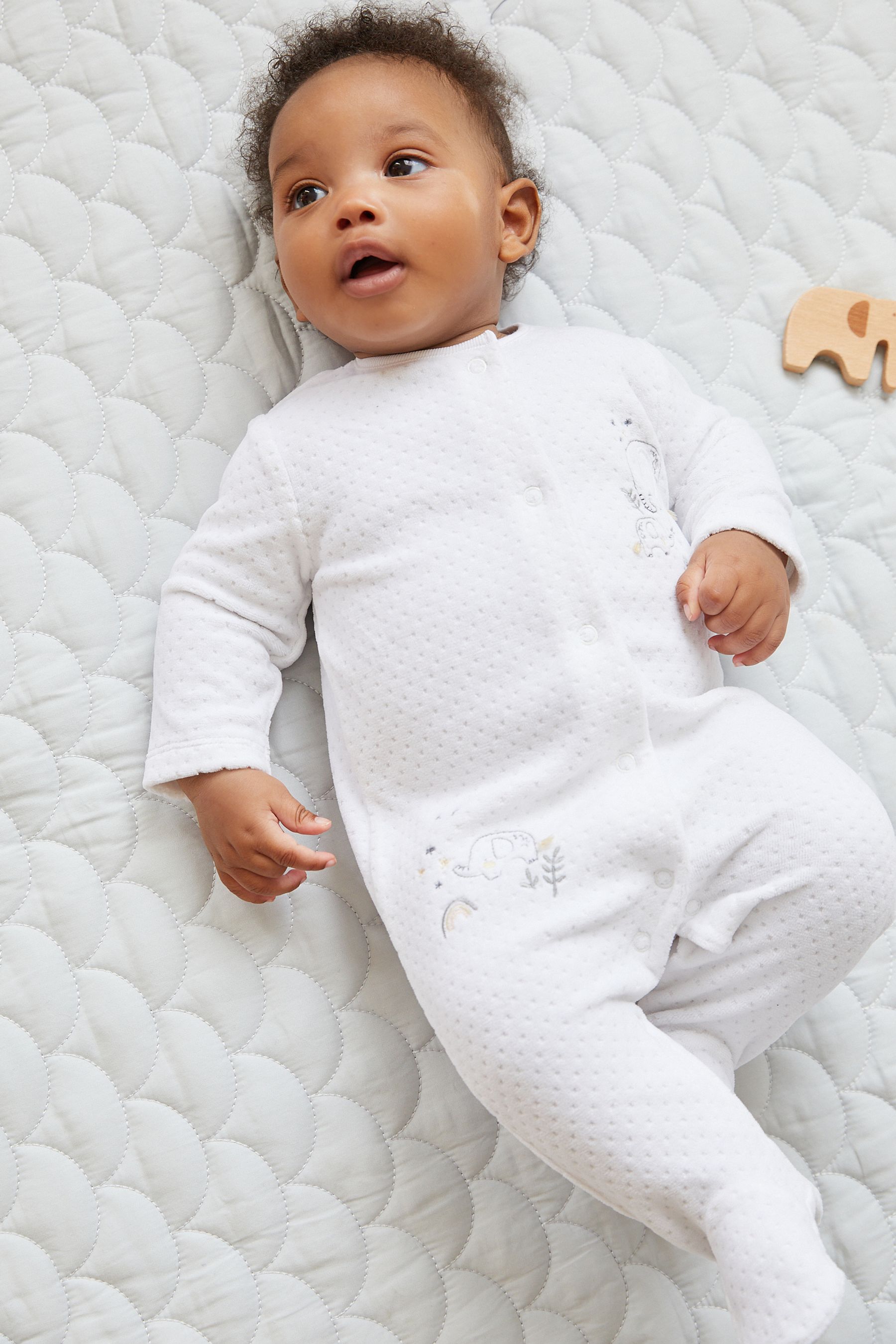 Next velour baby grow sale