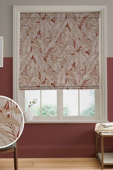 Graham & Brown Alizarin Red Paradys Made to Measure Roman Blinds