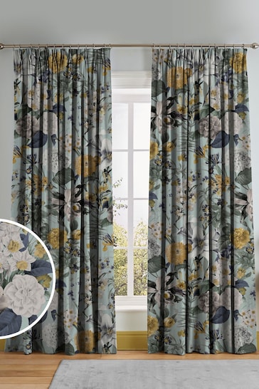 Graham & Brown Cream Morning Glasshouse Flora Made to Measure Curtains
