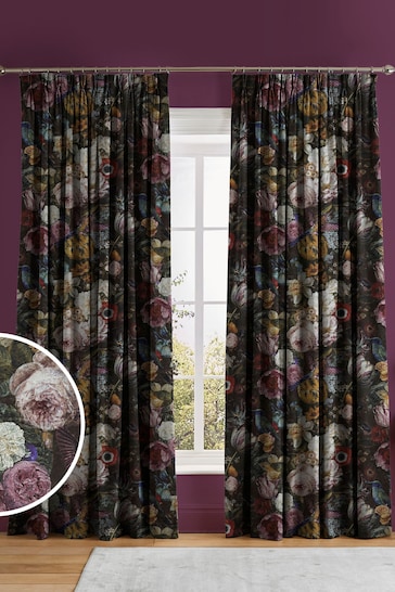 Graham & Brown Black Allure Made to Measure Curtains