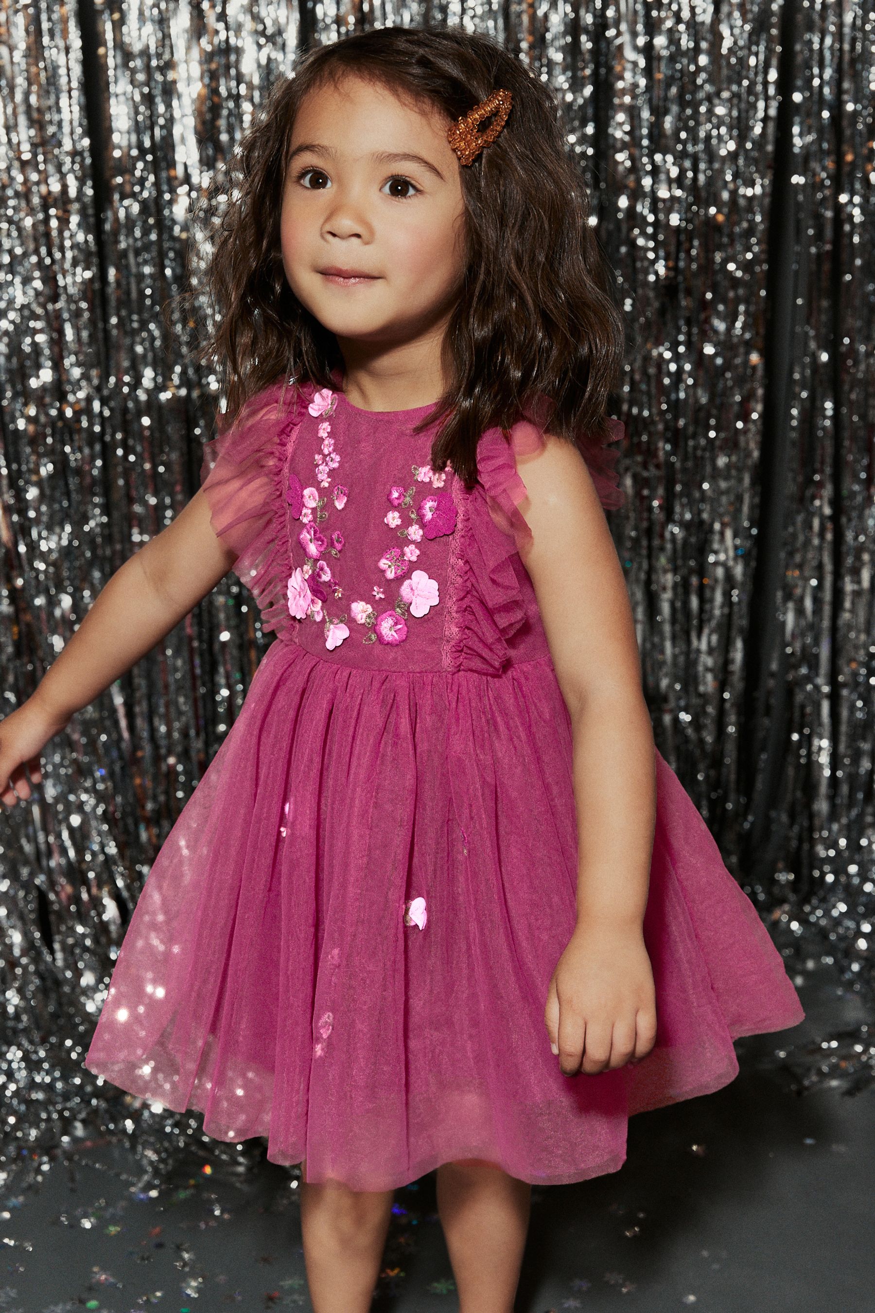 Buy Berry Red Mesh Party Dress (3mths-8yrs) from Next Australia