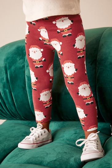 Santa Printed Jersey Leggings (3mths-7yrs)