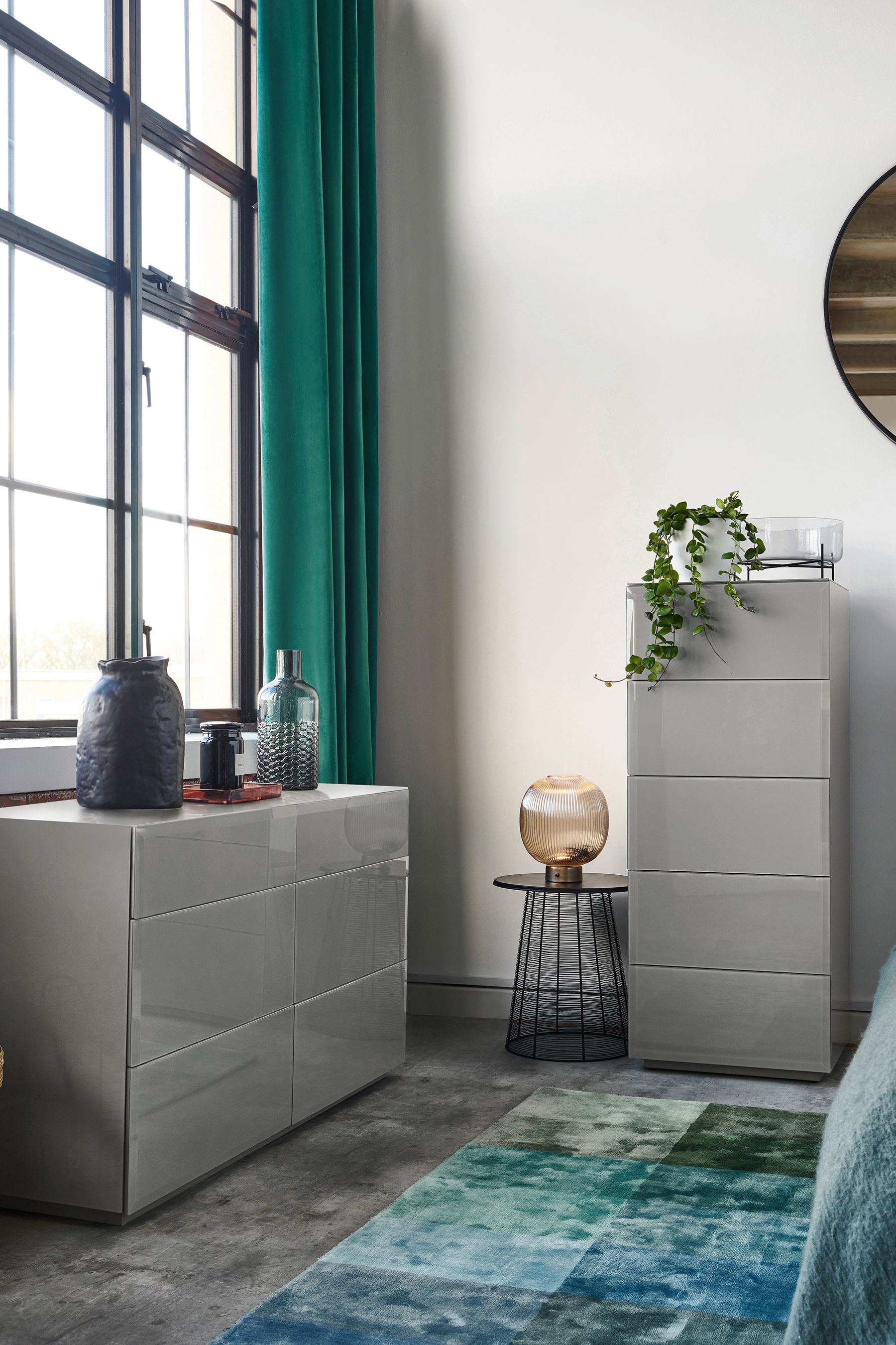Grey chest online of drawers 6