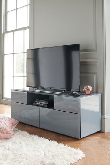 Grey Sloane Glass Collection Luxe Up to 55" TV Stand