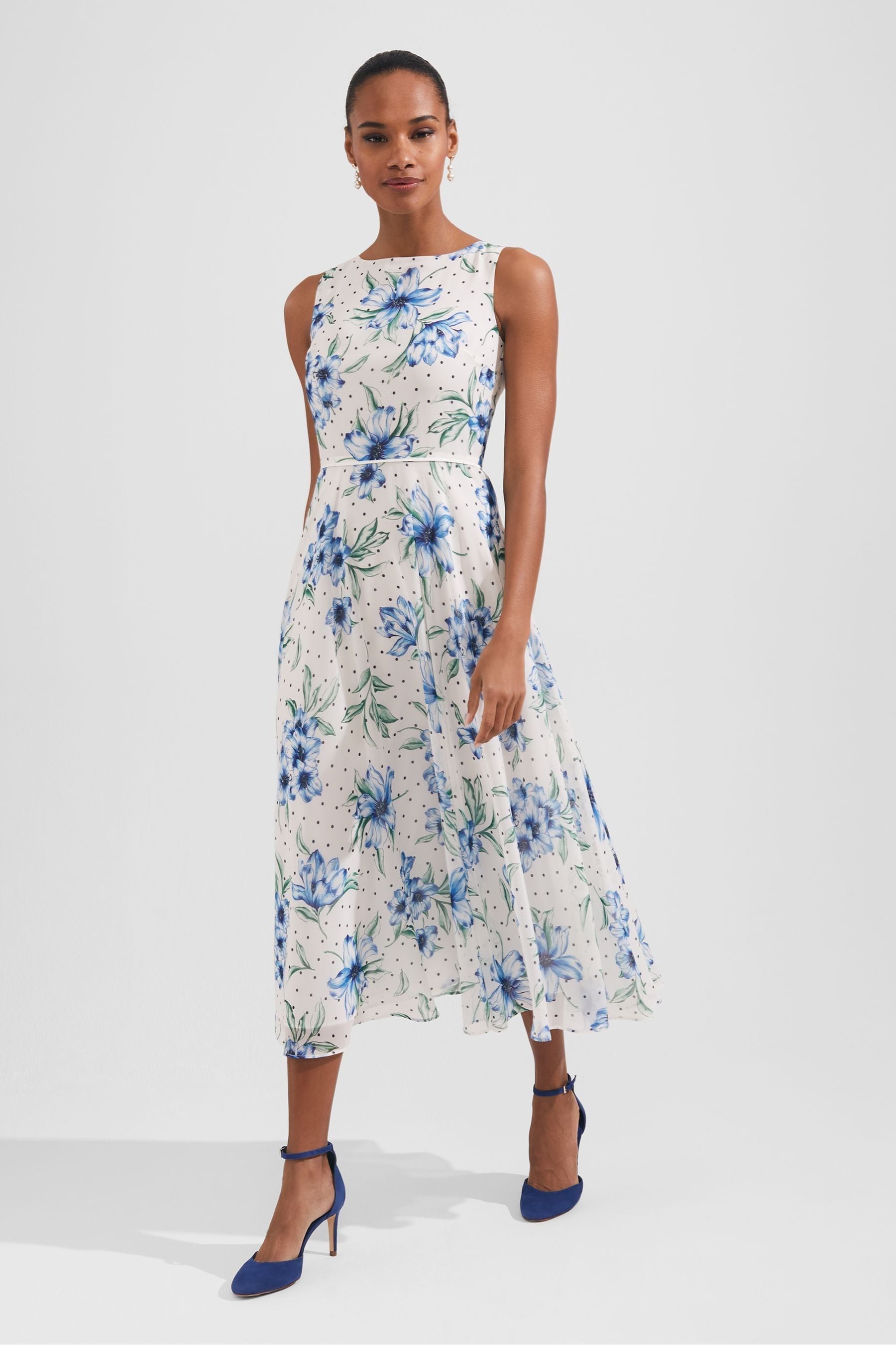 Buy Hobbs Blue Carly Dress from the Next UK online shop