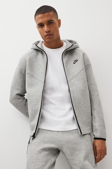 Nike Grey Tech Fleece Full Zip Hoodie