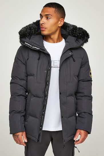 two-tone zipped hooded Openwork jacket