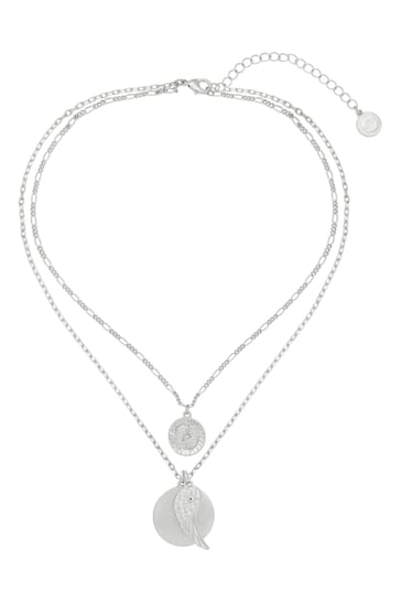 Bibi Bijoux Silver Tone Serenity Layered Charm Necklace