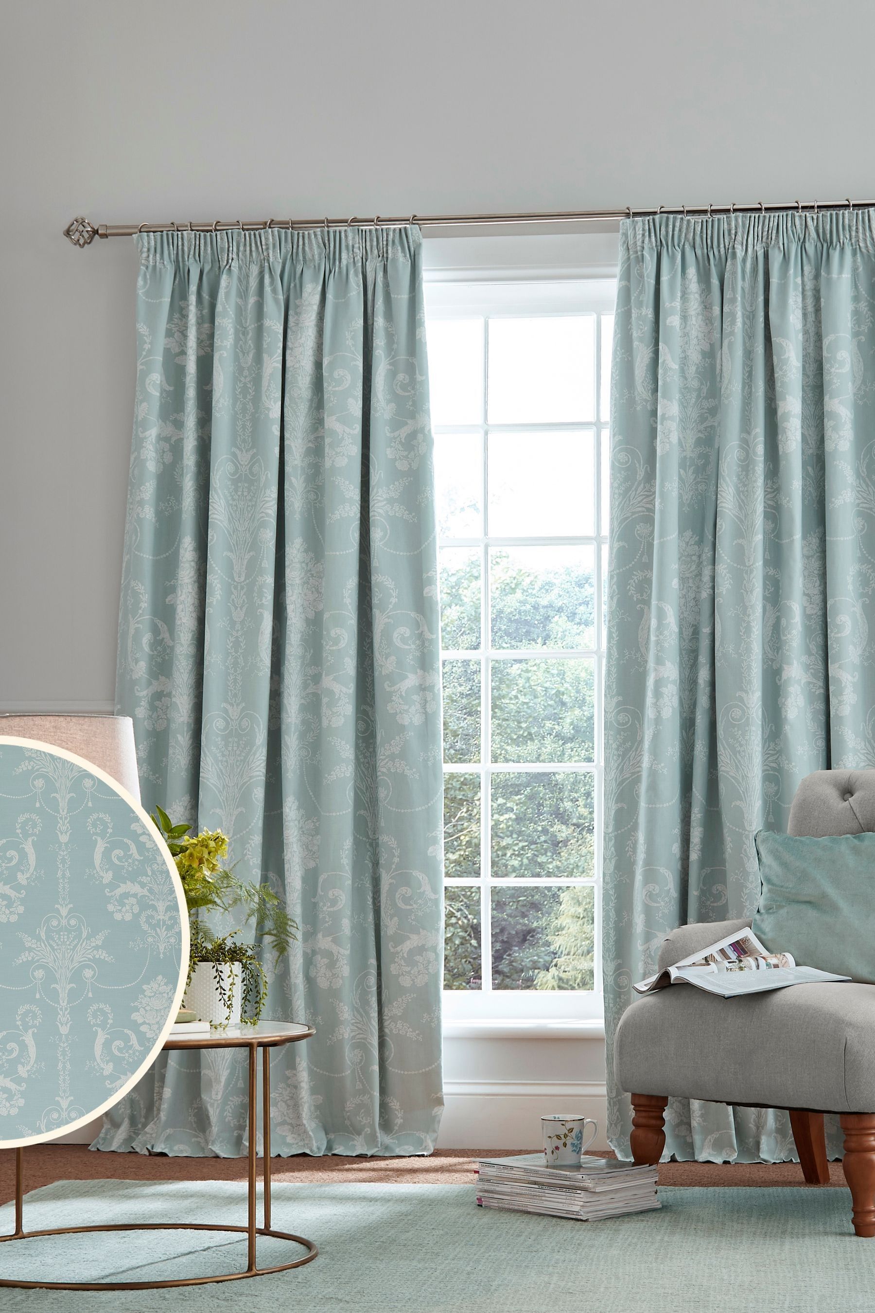 Duck egg cheap blue curtains