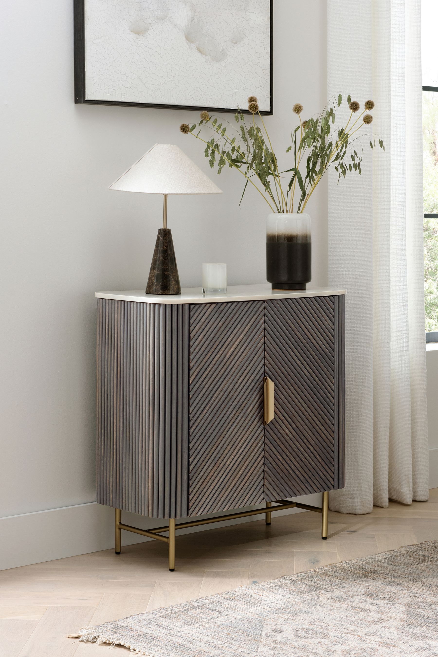 Grey mini sale sideboard