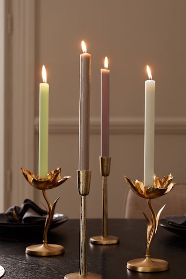 Set of 4 Multi Dripless Mixed Colour Dinner Candles