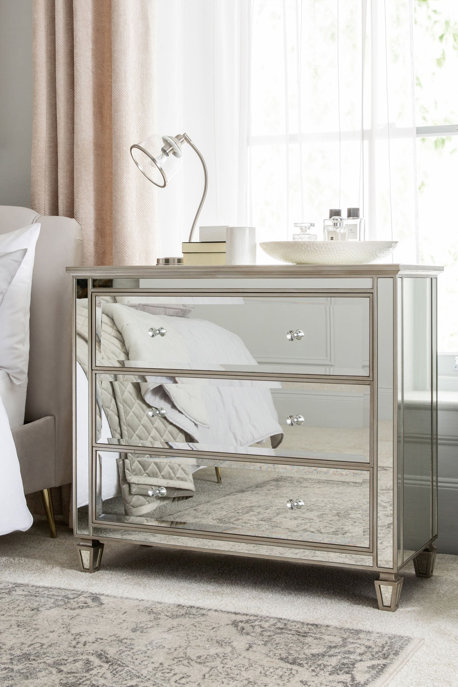 Next mirrored bedroom shop furniture