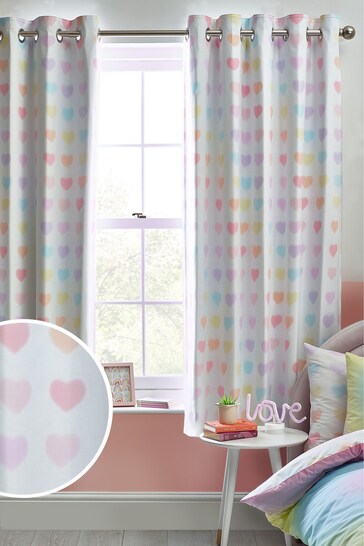 Blurred Hearts Blackout Curtains