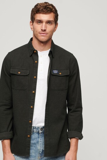 Buy Superdry Green Trailsman Flannel Shirt from the Next UK online shop