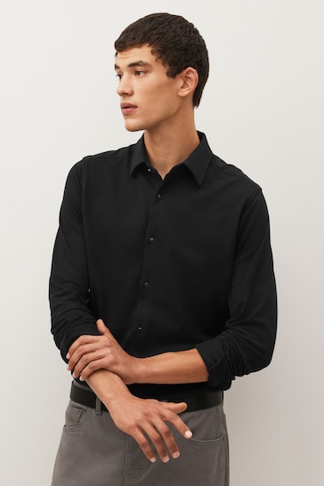 Black Motionflex Knitted Shirt