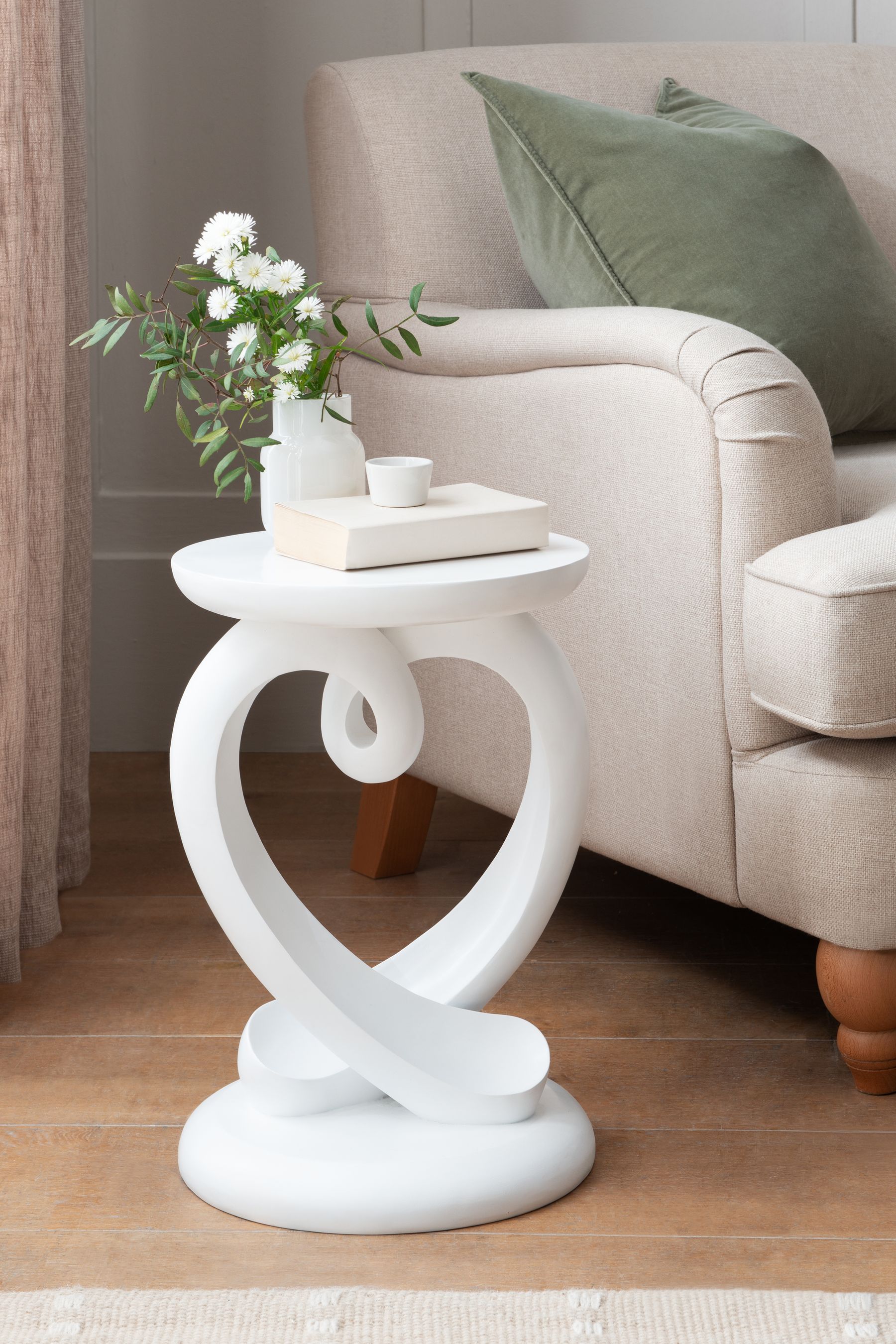 White and deals wood end table