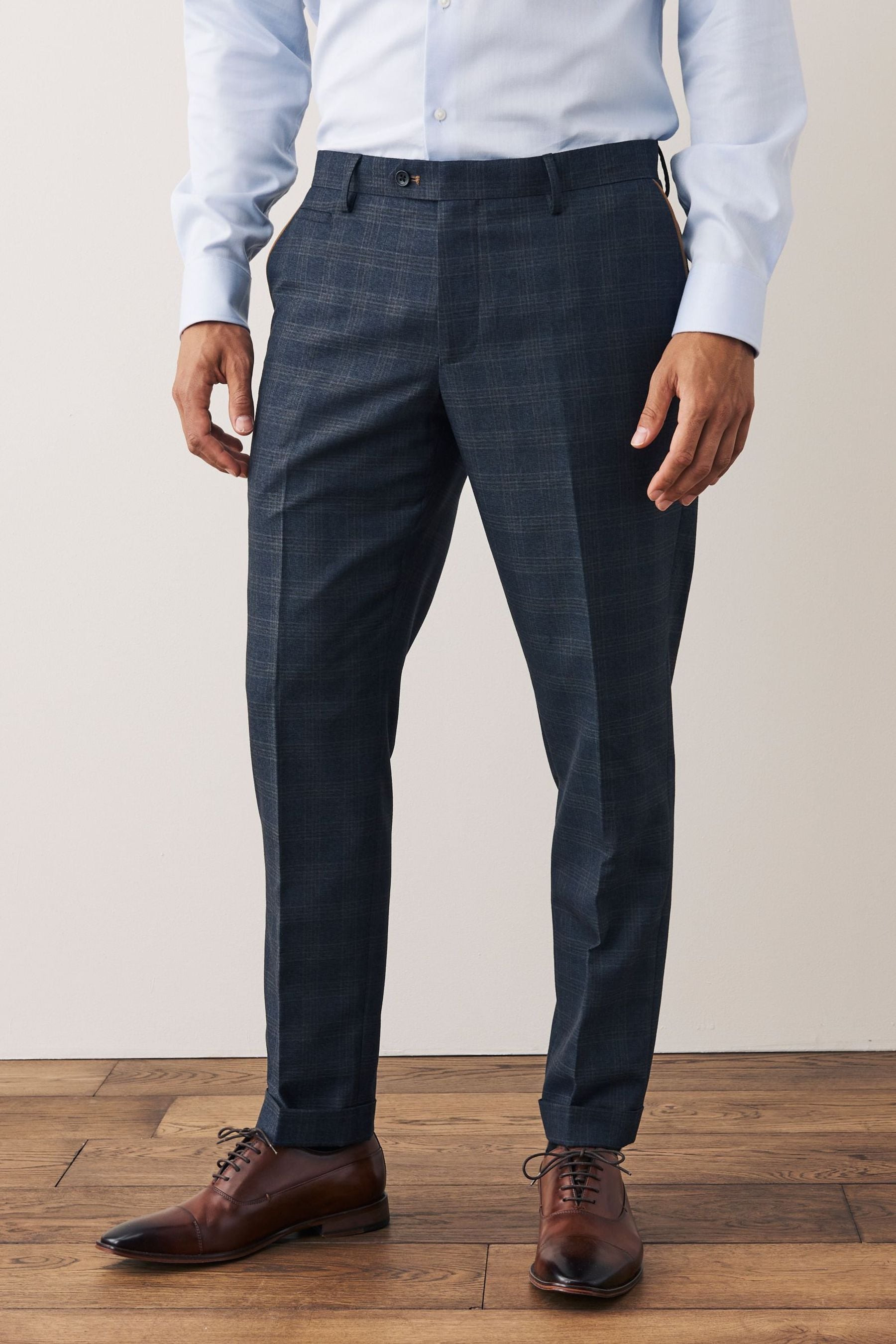 Buy Trimmed Check Suit: Trousers from Next Ireland