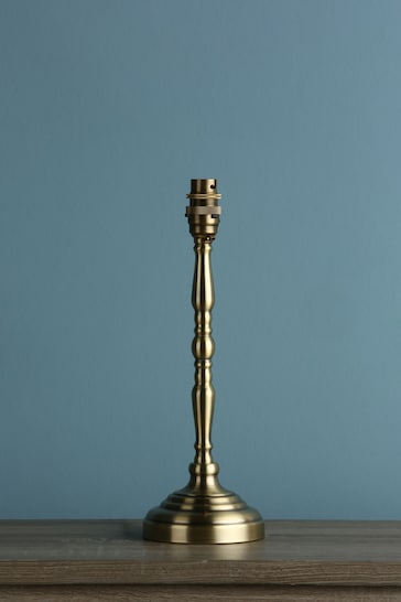 Laura Ashley Antique Brass Corey Candlestick Table Lamp Base
