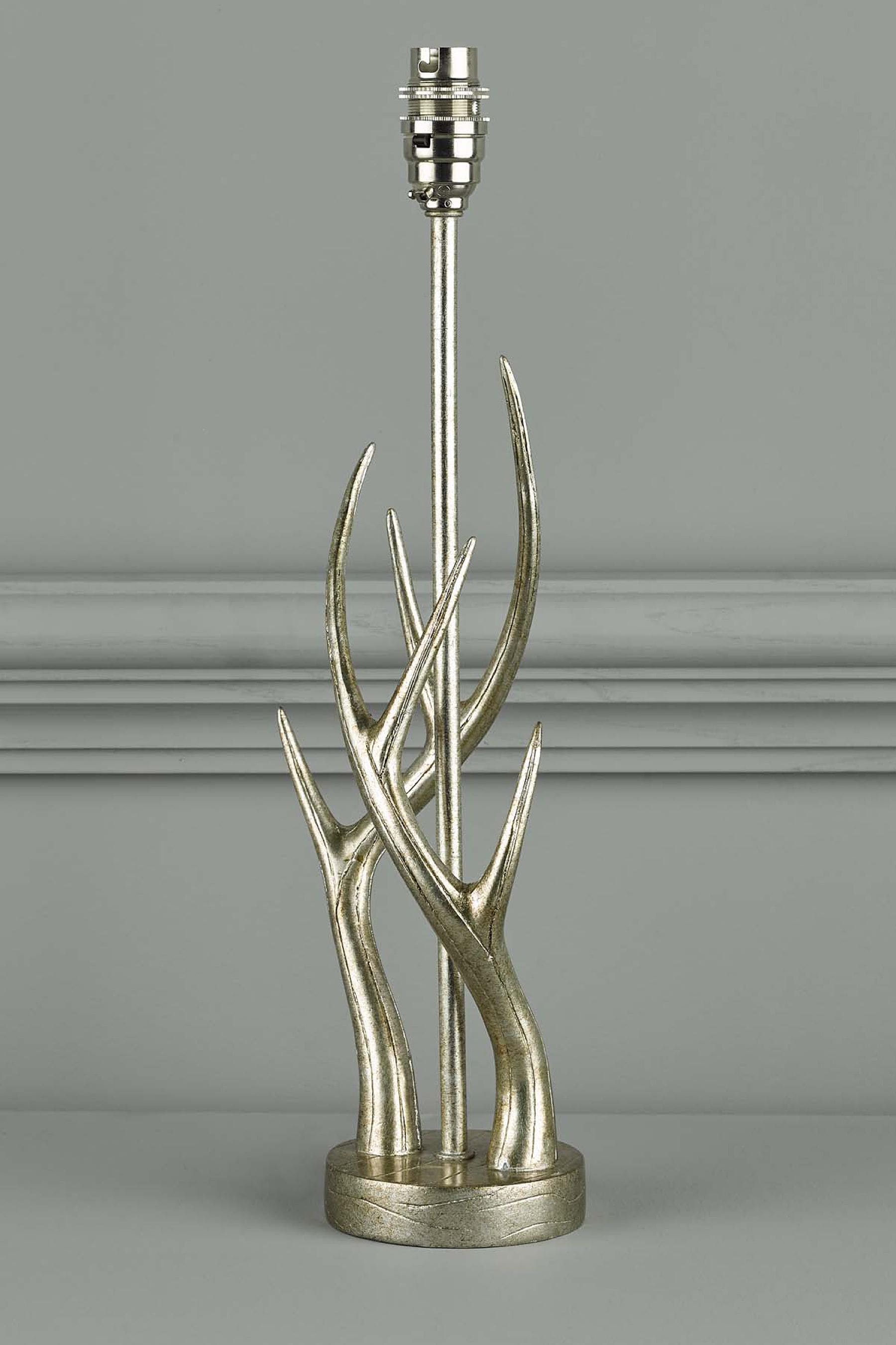Silver antler table on sale lamp